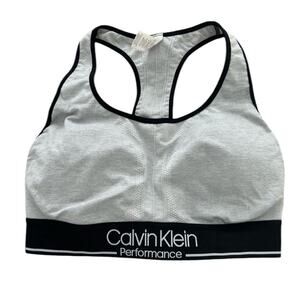 Calvin Klein Gray Performance Sports Bra Women’s Size XL